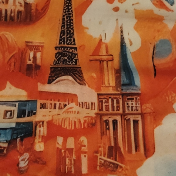 Artfully done world travel map bright orange and turquoise on white background l - Picture 5 of 8